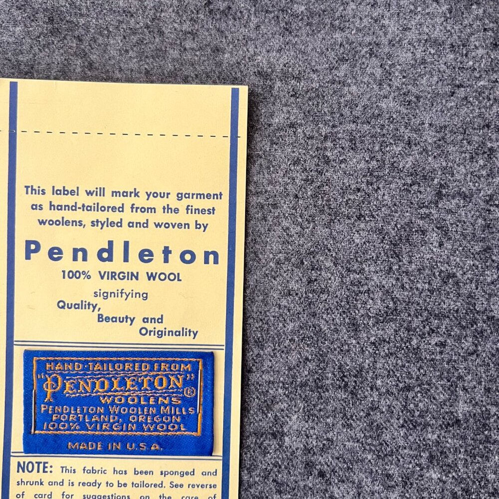 Pendleton 100% Virgin Wool Yardage With Matching … - image 2